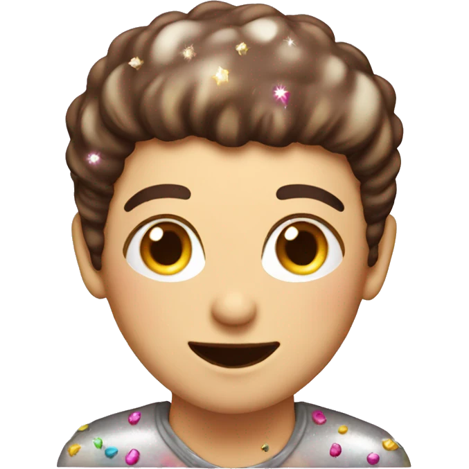 Realistic cake with glitter emoji