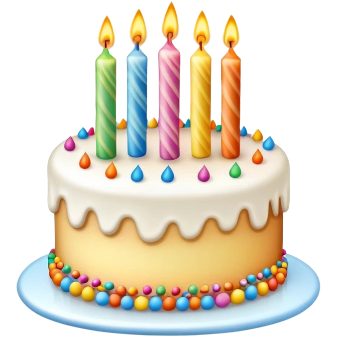 birthday cake with candles emoji
