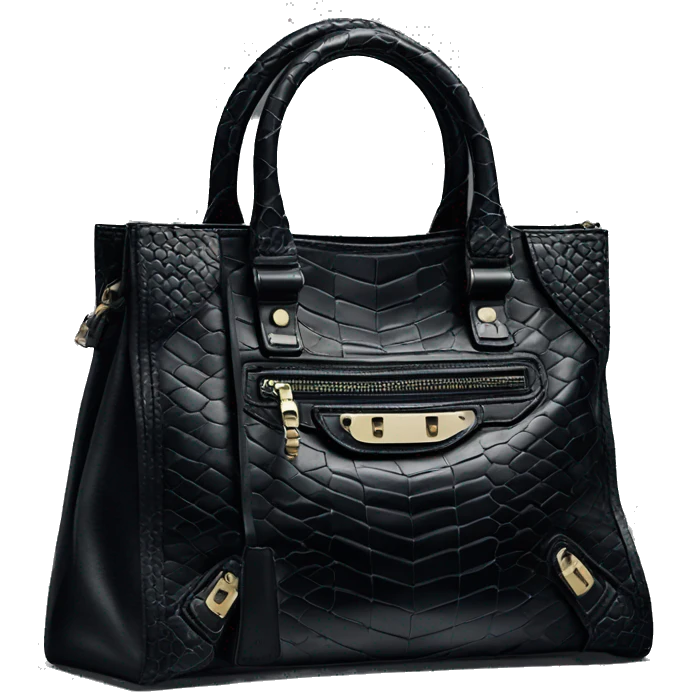 Balenciaga black snake city  bag emoji