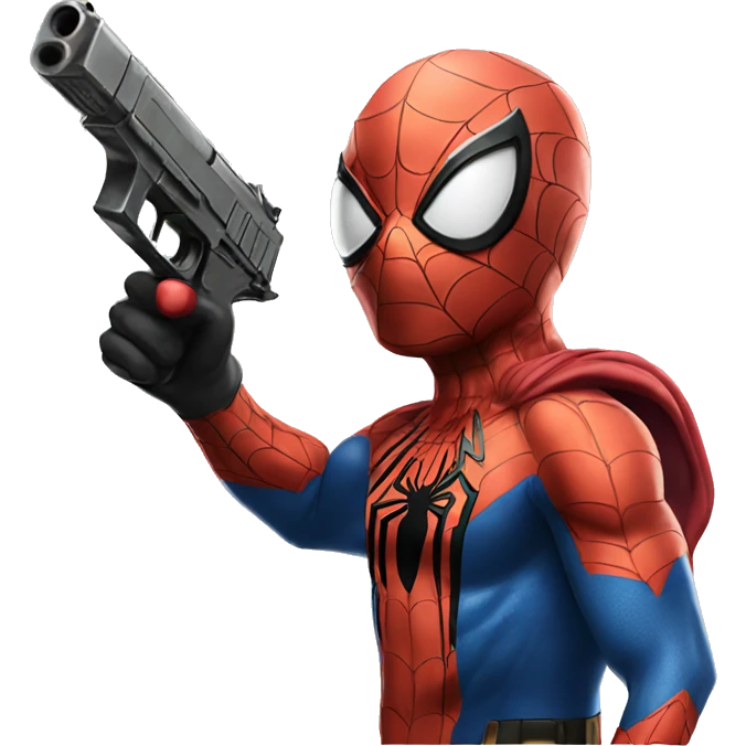Spider-man with a gun emoji