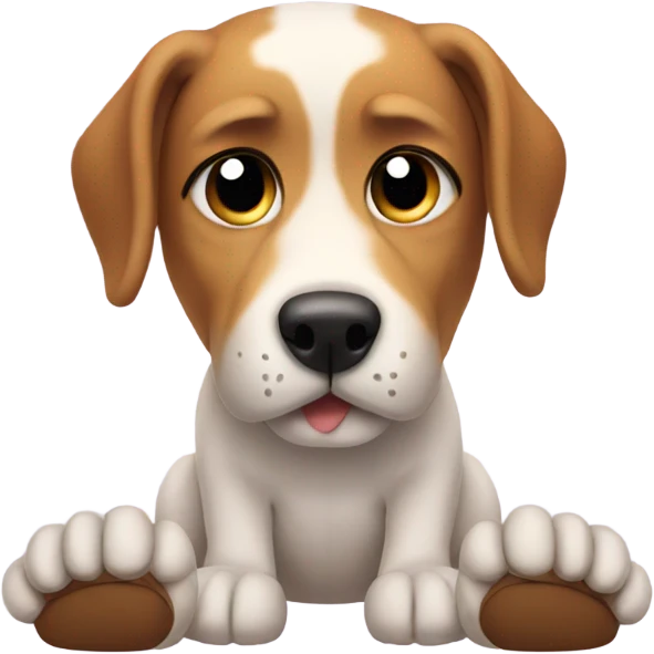 Dog wearing slippers emoji