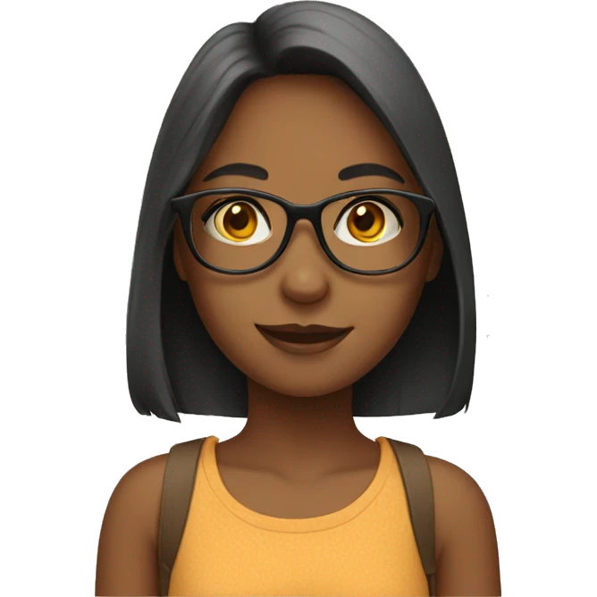 girl with glasses emoji