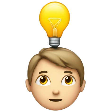 boy with idea focus in his head emoji
