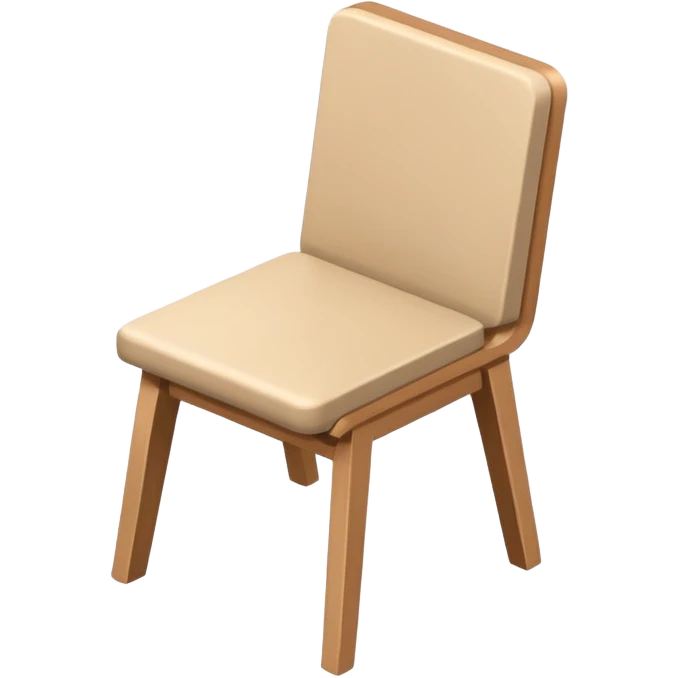 single chair from above minimal style emoji