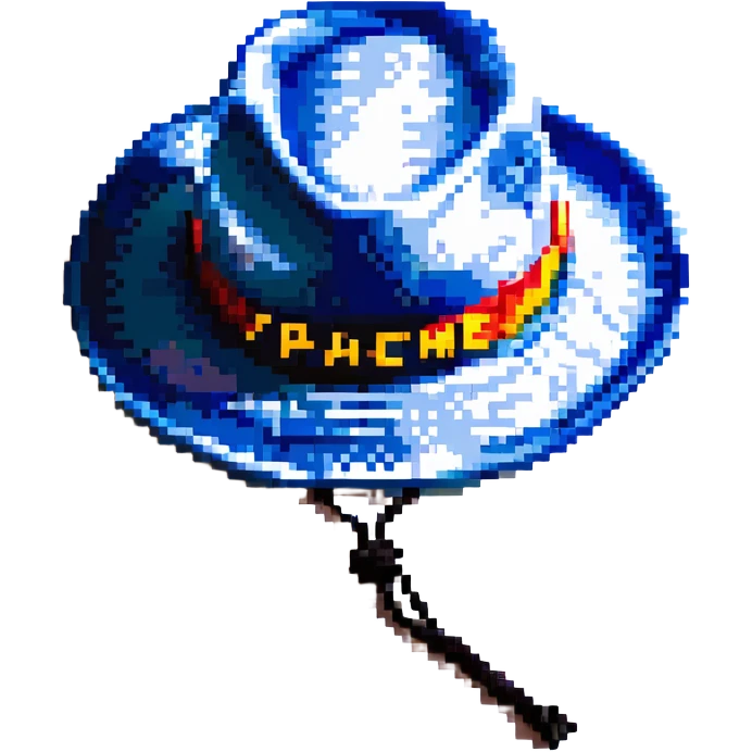 Синяя спортивная панамка со шнурком и надписью SPACEME, no background emoji