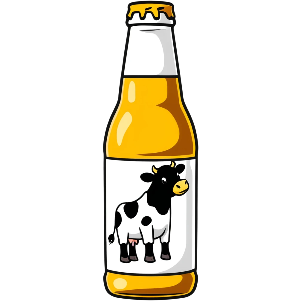 Spotted Cow beer bottle emoji