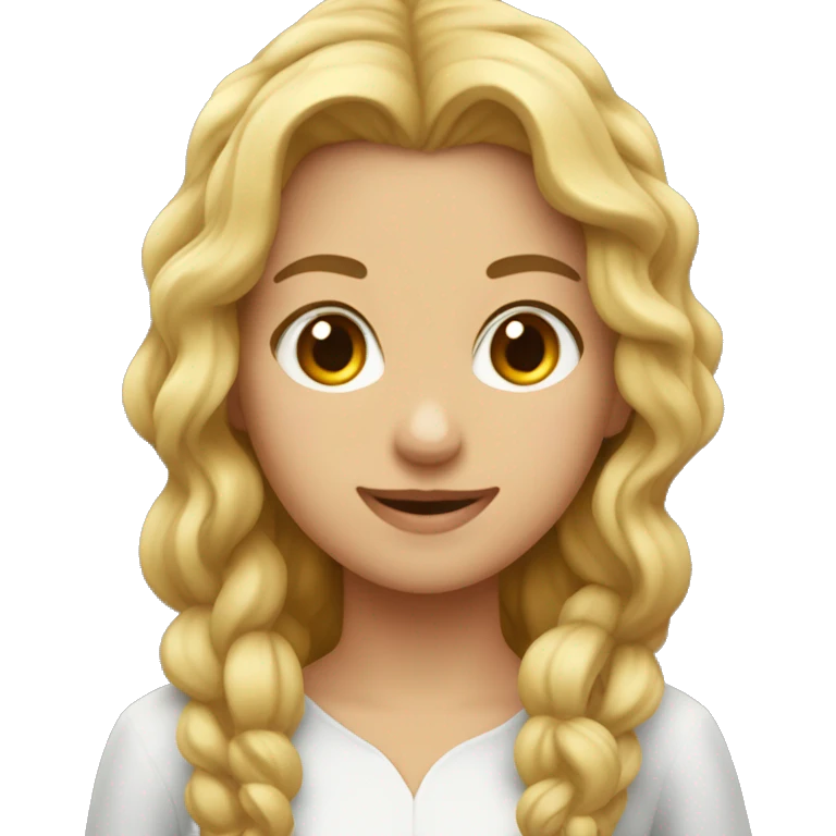 Una ragazza con il camice e una mela  emoji