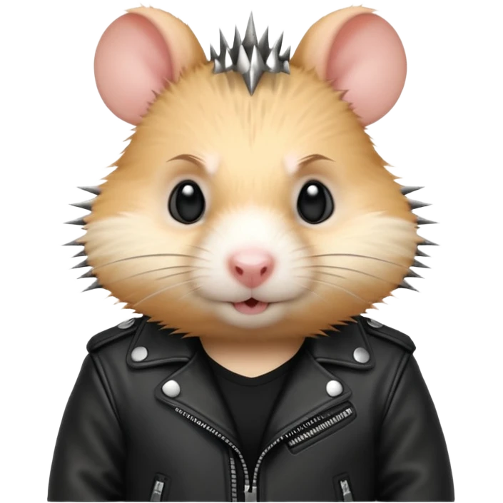 Punk hamster emoji