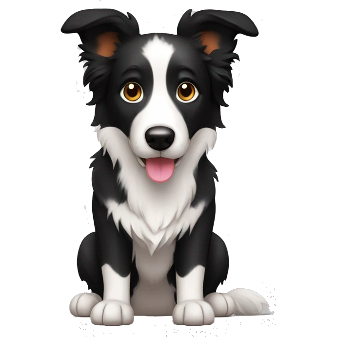 Cute border collie emoji