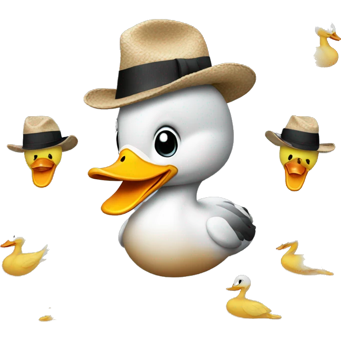 duck with hat emoji