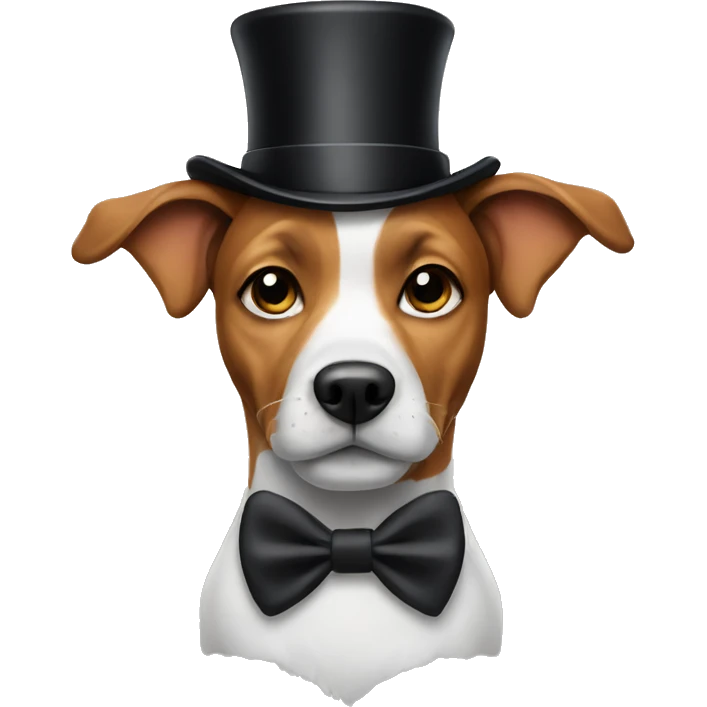Dog wearing a top hat  emoji
