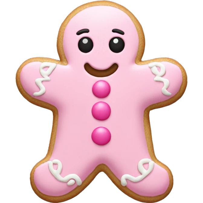 light pink gingerbread cookie emoji