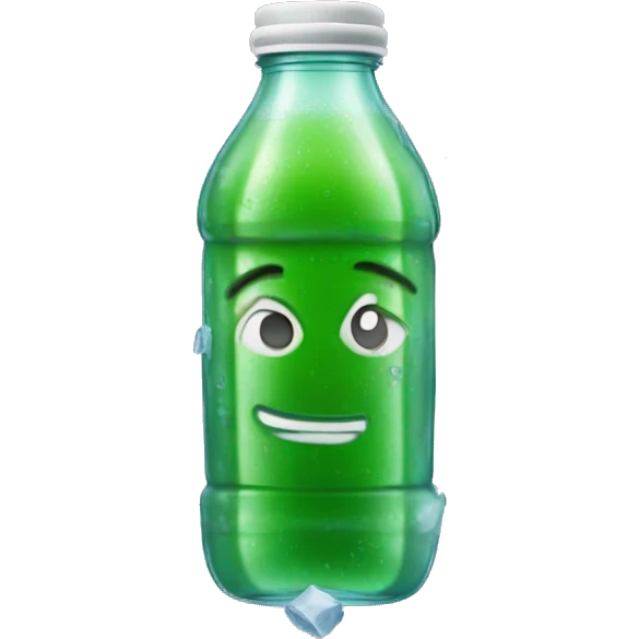 GREEN JUICE BOTTLE IN ICE emoji