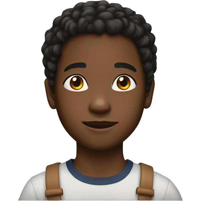 A 10 year old black boy emoji