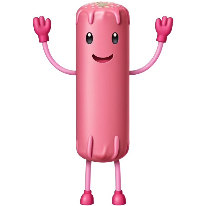 Beef stick with arms and legs  emoji