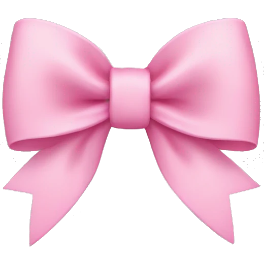 a thin pink bow  emoji