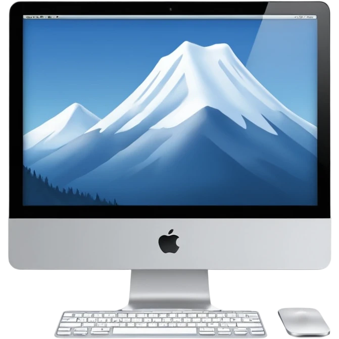 雜亂的工程師桌面，M4 imac，背景透明 emoji