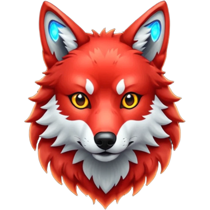 glitter red wolf apex predator emoji