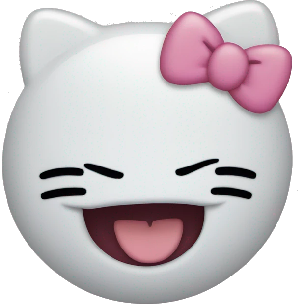 hello kitty laughing  emoji