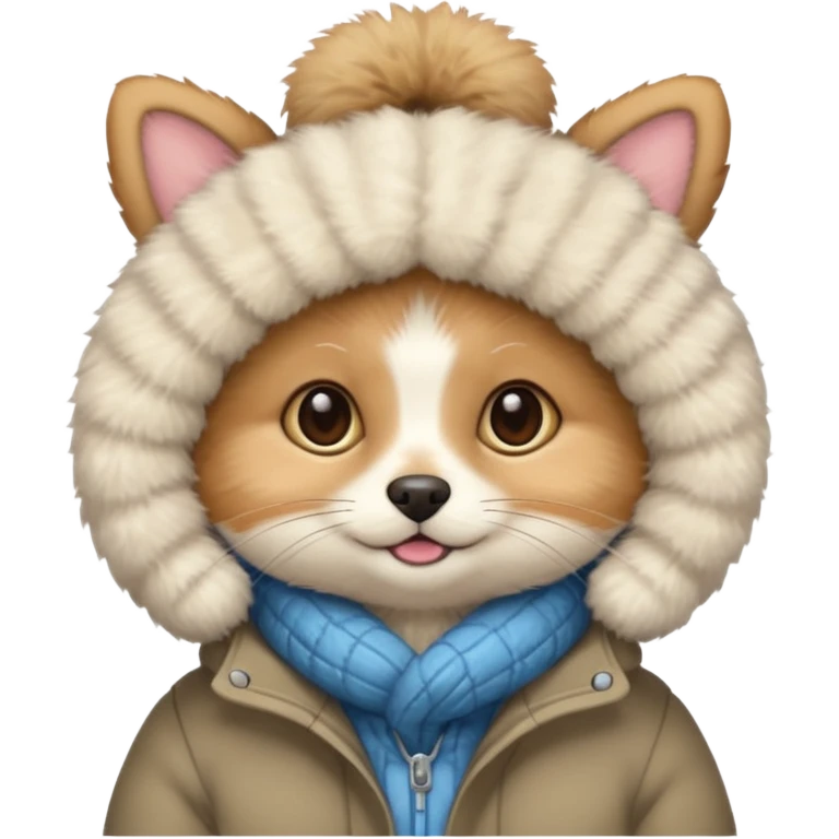 pet in winter outfit emoji
