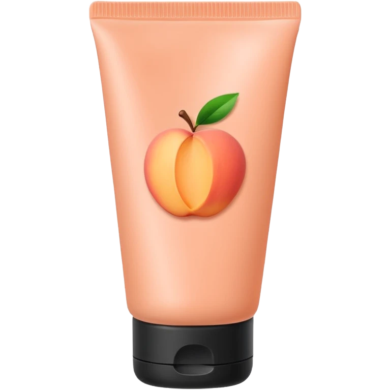 solid light peach plain skincare tube emoji