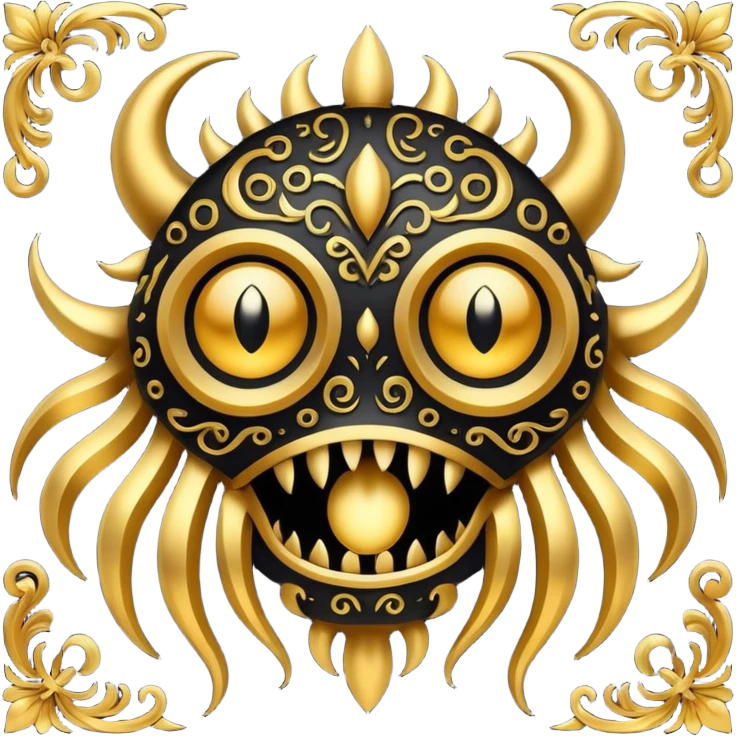 Mمزخرف مثل شعار مونستر emoji