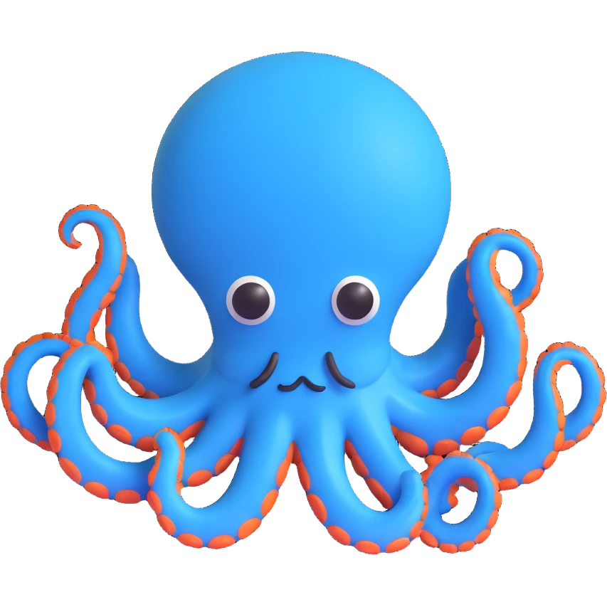 blue octopus emoji