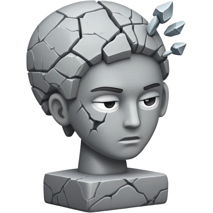 stone statue shooting itself in the head emoji