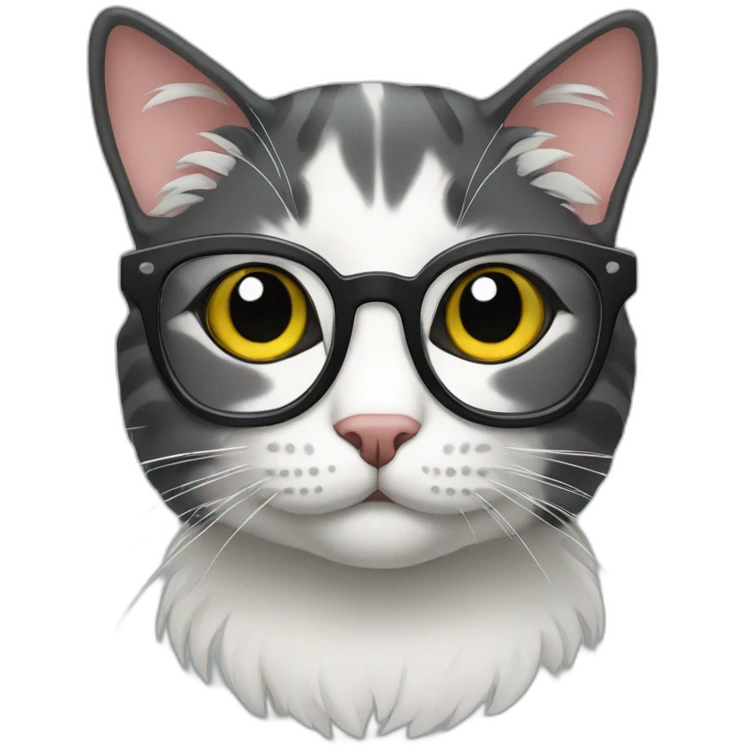 Cat glasses emoji