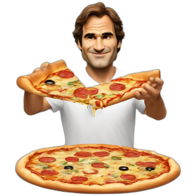 federer qui mange une pizza emoji