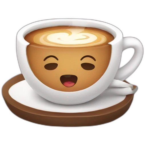 kawaii cup of coffee emoji