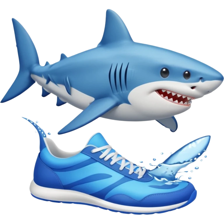 tiburon con tenis azules  emoji