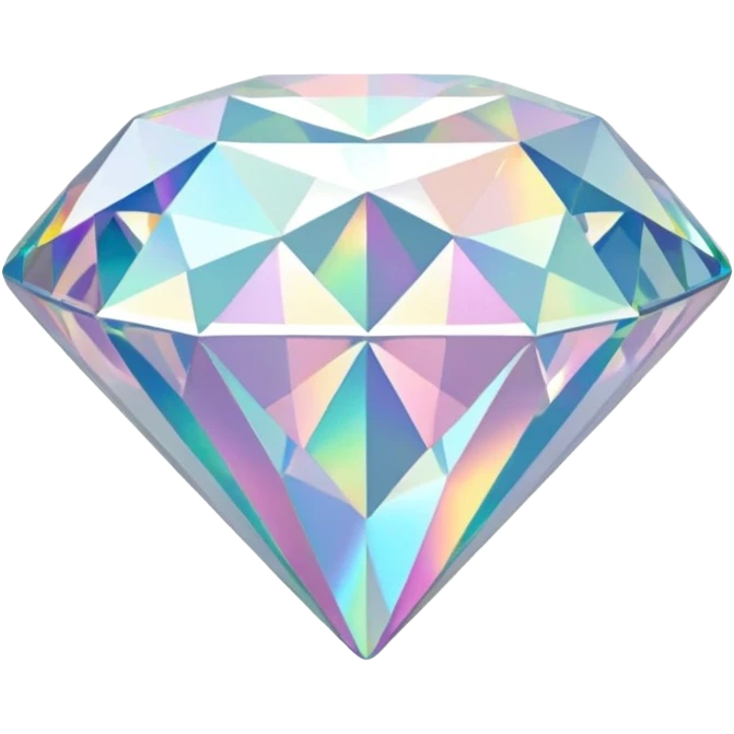 white bow shaped 56-carat iridescent diamond emoji