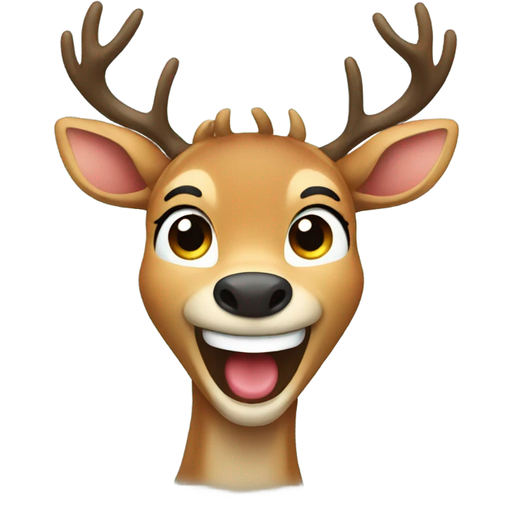 Deer laughing at you emoji