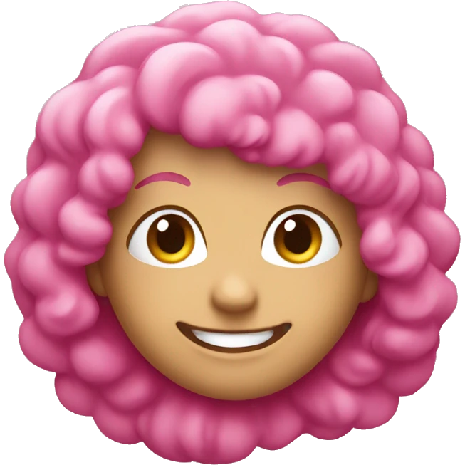 Happy pink emoji