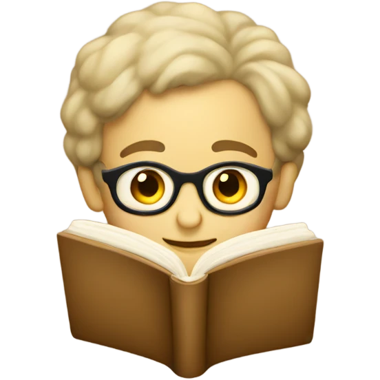 Beige bookworm emoji
