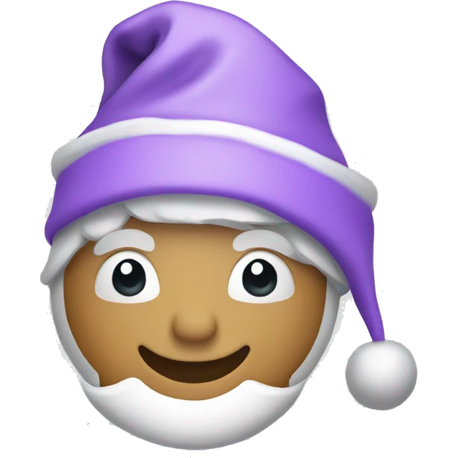light purple christmas hat emoji