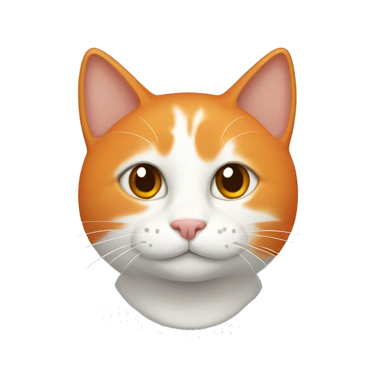 Orange/White cat emoji