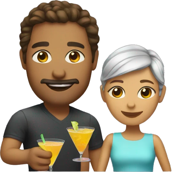 Couple having a cocktail  emoji