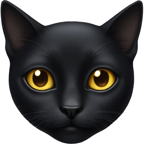 Black cat with a gold eye  emoji
