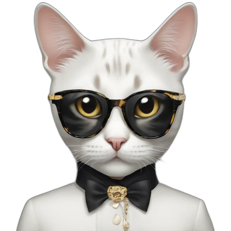 dior fashionable cat emoji