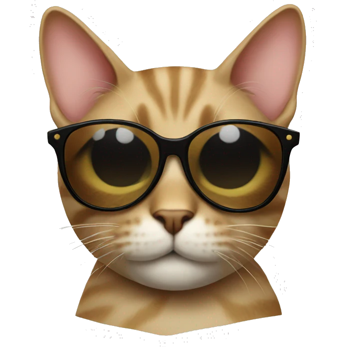 Cat with sunglasses emoji