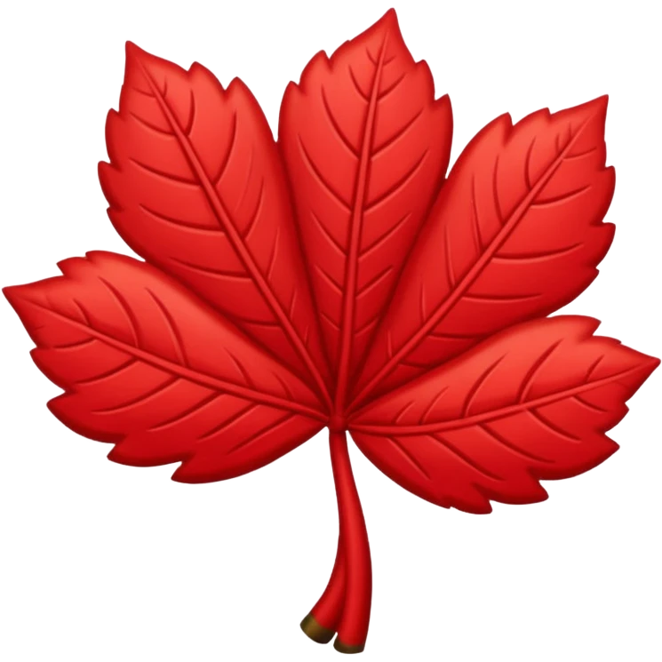 Un trébol de cinco hojas rojo emoji