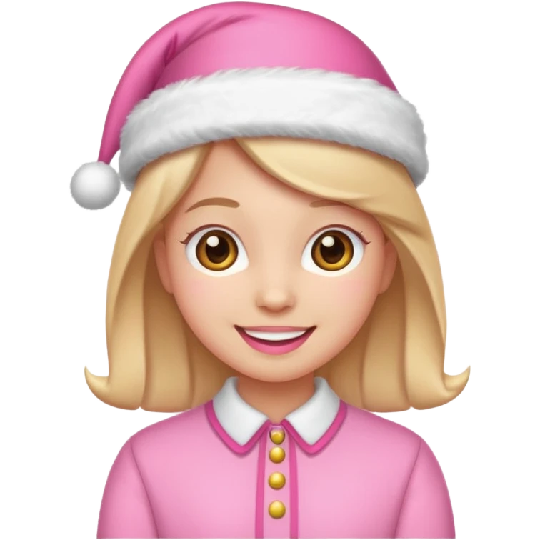 Cute christmas emoji pink and preppy emoji
