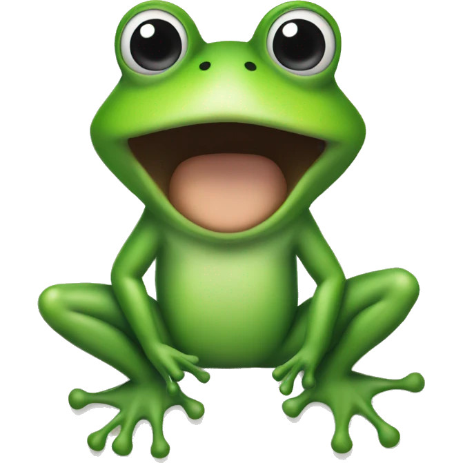 Frog on a chart going up emoji