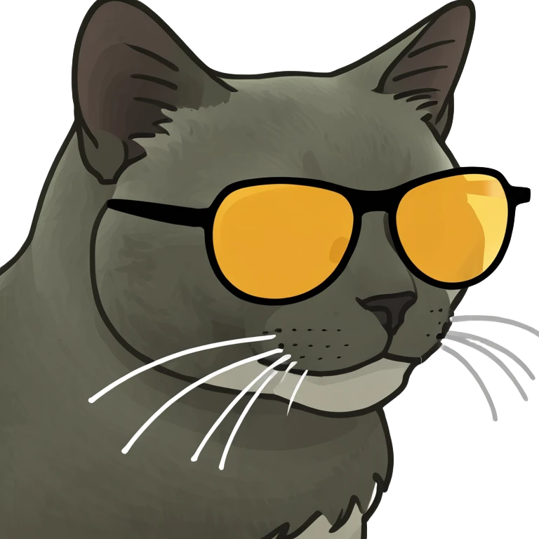 Cat with sunglasses emoji