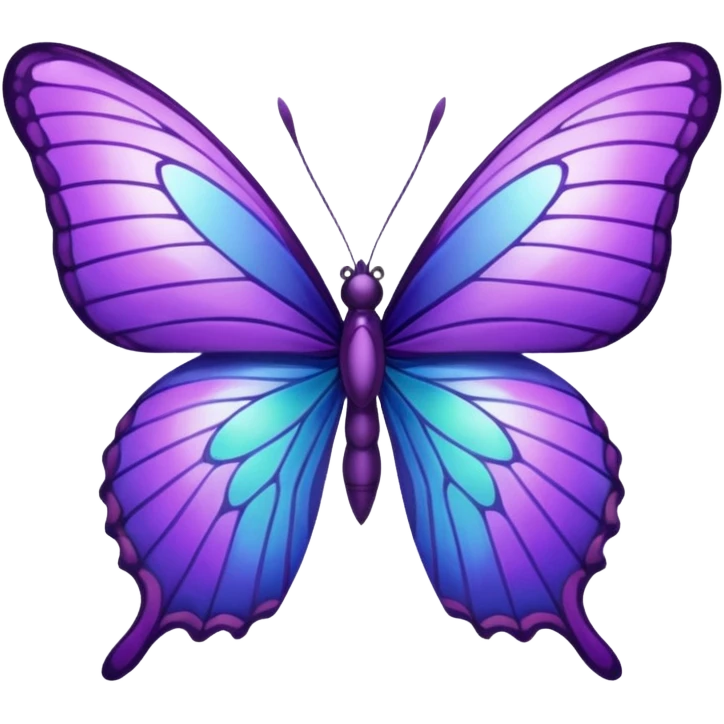 Purple butterfly with sharp ends on each wing emoji