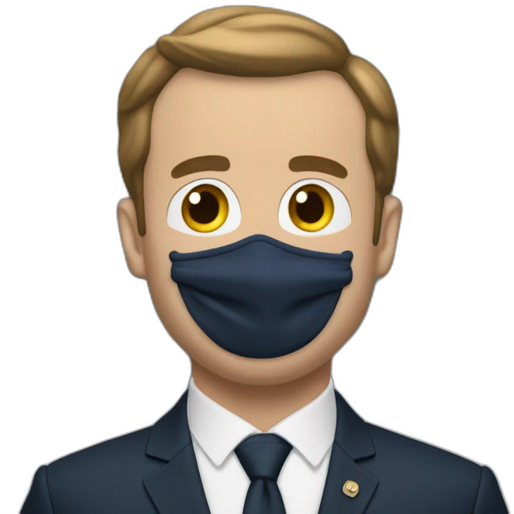 Macron dans une montagne emoji