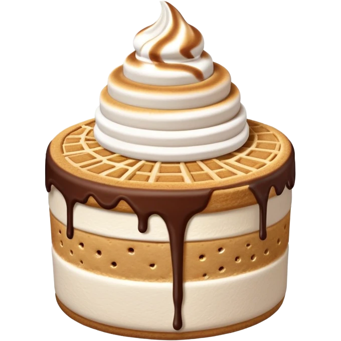 Smores ice cream chimney cake  emoji