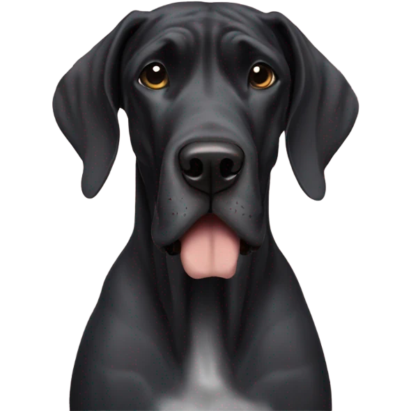 Black Great Dane  emoji